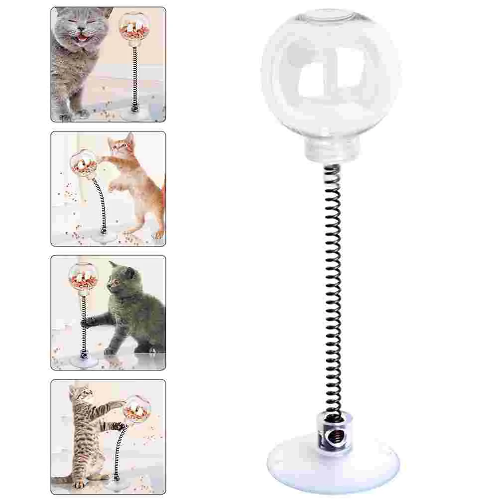 

Cat Treat Dispenser Toy Cat Spring Toy Cat Feeding Toy Cat Leaking Food Ball Interactive Dog Toys Interactive Ball Tumbler