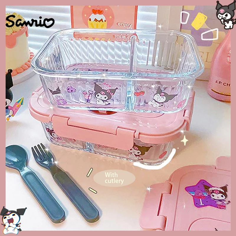 Sanrio Kuromi Lunch Box Cinnamoroll My Melody Student Compartmentalised  Eco-friendly Bento Box Tableware Food Storage Container