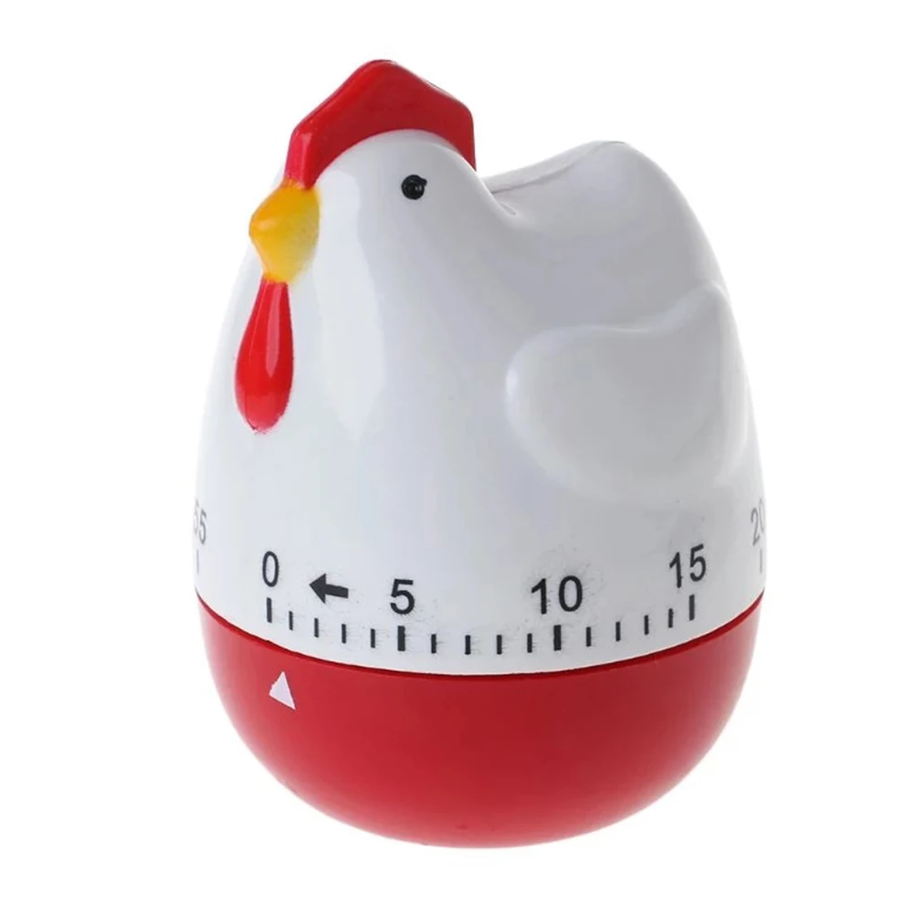 

Chicken Shaped Mechanical Rotating Alarm Baking Timer Cartoon Timing Device Baking Countdown Cooking Timing Tool for Home