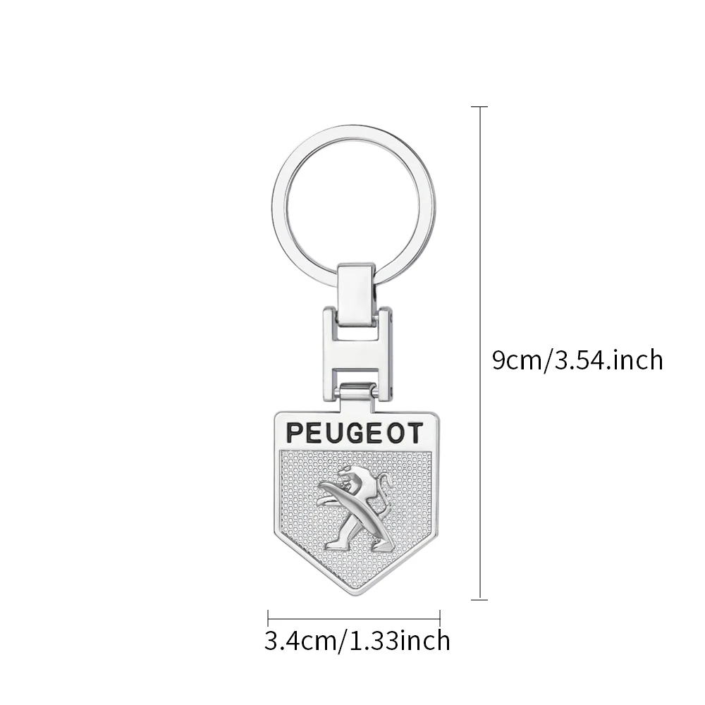 Leder Metall Auto Logo Schlüsselanhänger Lanyard Schlüsselanhänger Schnalle für PEUGEOT 107 206 207 208 307 308 2008 3008 4008 GT 108 301 T9 406 508 – Detail 9