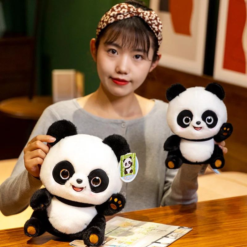 

1pc 18/28cm Kawaii Fluffy Soft Panda Doll Cute Stuffed Cartoon Animals Kids Appease Plush Toy For Classmates And Friends Gifts