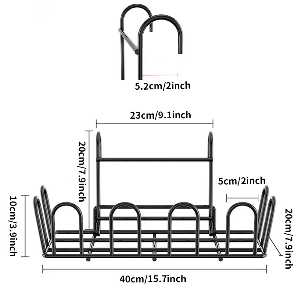 Hanger Window Balcony Window Sill Drying Rack Hanging Shoe Rack Balcony Drying Shoe Rack, Holds up to 4 Pair - Black 3