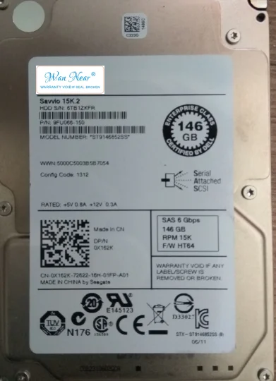

Для 0X162K 0J084N 06DFD8 ST3146852SS 146G 15K 2,5 дюйма
