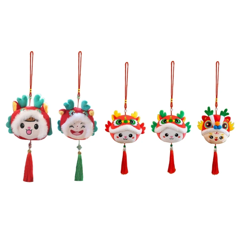 

Stuffed Animal Pendant Chinese New Year Mascots Decor Spring Festival Gifts