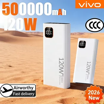 VIVO 500000mAh Power Bank ad alta capacità 120W Caricabatteria portatile a ricarica super veloce Powerbank per iPhone Samsung Huawei