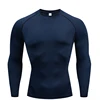 Compression Long Sleeve Shirt Black Fitness T-shirt Men's Muscle Quick drying Gym Sportswear Sun protection Sports Base layer 6