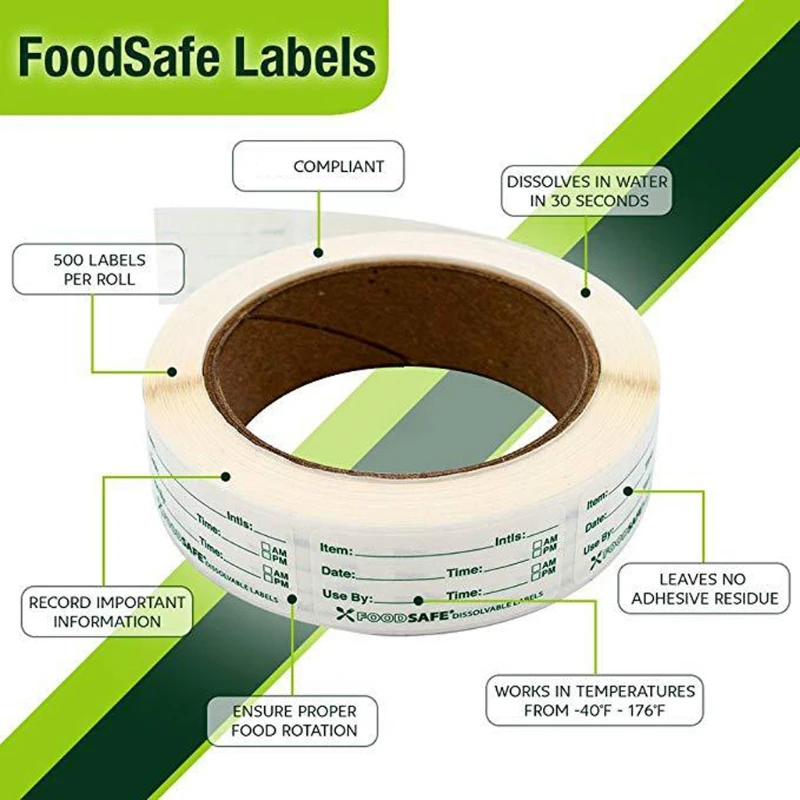 

1 2" 250pcs/roll Home kitchen Storage Labels Rotation Use Prepa