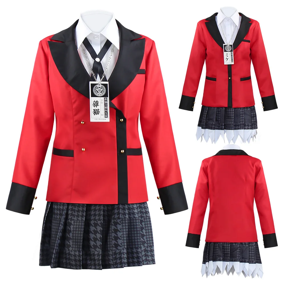 

Аниме Kakegurui Momobami Kirari Косплей Костюм Yumemite Yumemi наряд Униформа Хэллоуин Карнавальный костюм женский косплей