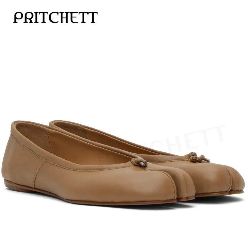 Silver Tabi Mirror Ballerina Pumps Round Toe Flats Plus Size Casual Wrinkled Leather Simple Design Fashion Shoes for Women