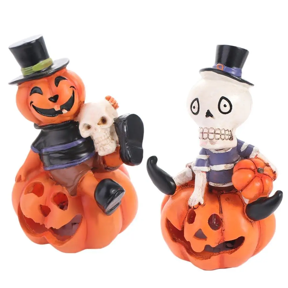 

Resin Halloween Luminous Skull Ghost Festival Flash Skull Pumpkin Lantern Pumpkin Creative