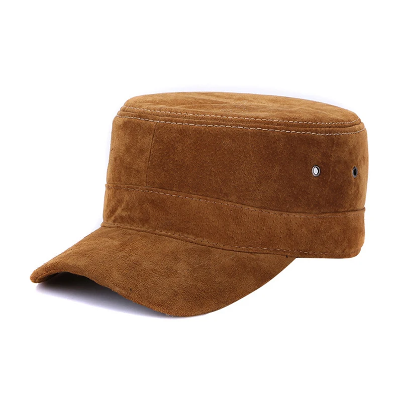 2025 Unisex Real Sheepskin Leather Caps Casual Real Natural Sheep Skin Leather Baseball Hats New Fashion Fall Winter Leather Hat 5