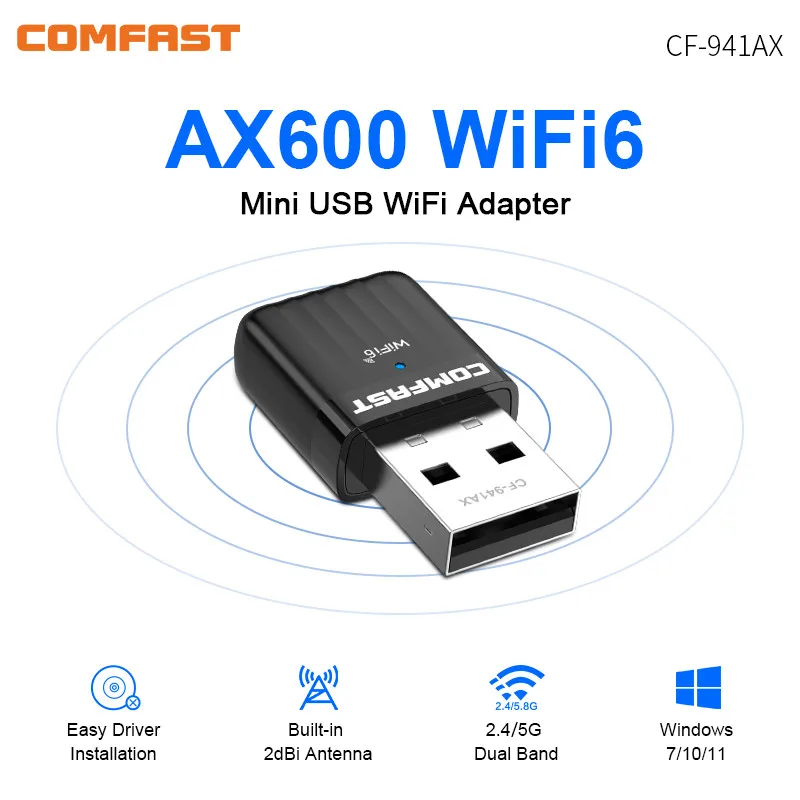 Wi-Fi 6 адаптер AX600 mini usb Wi-Fi