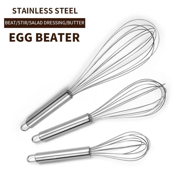 MINI Stainless steel Whisk Egg Beater Wisk Manual Balloon Wire