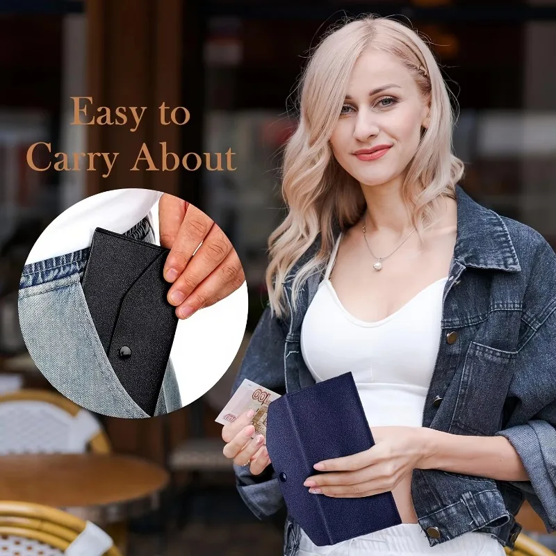 PU Leather Cash Envelope Wallet, Long Money Distribution, Multi-Functional Card Holder, Suitable for Men Women