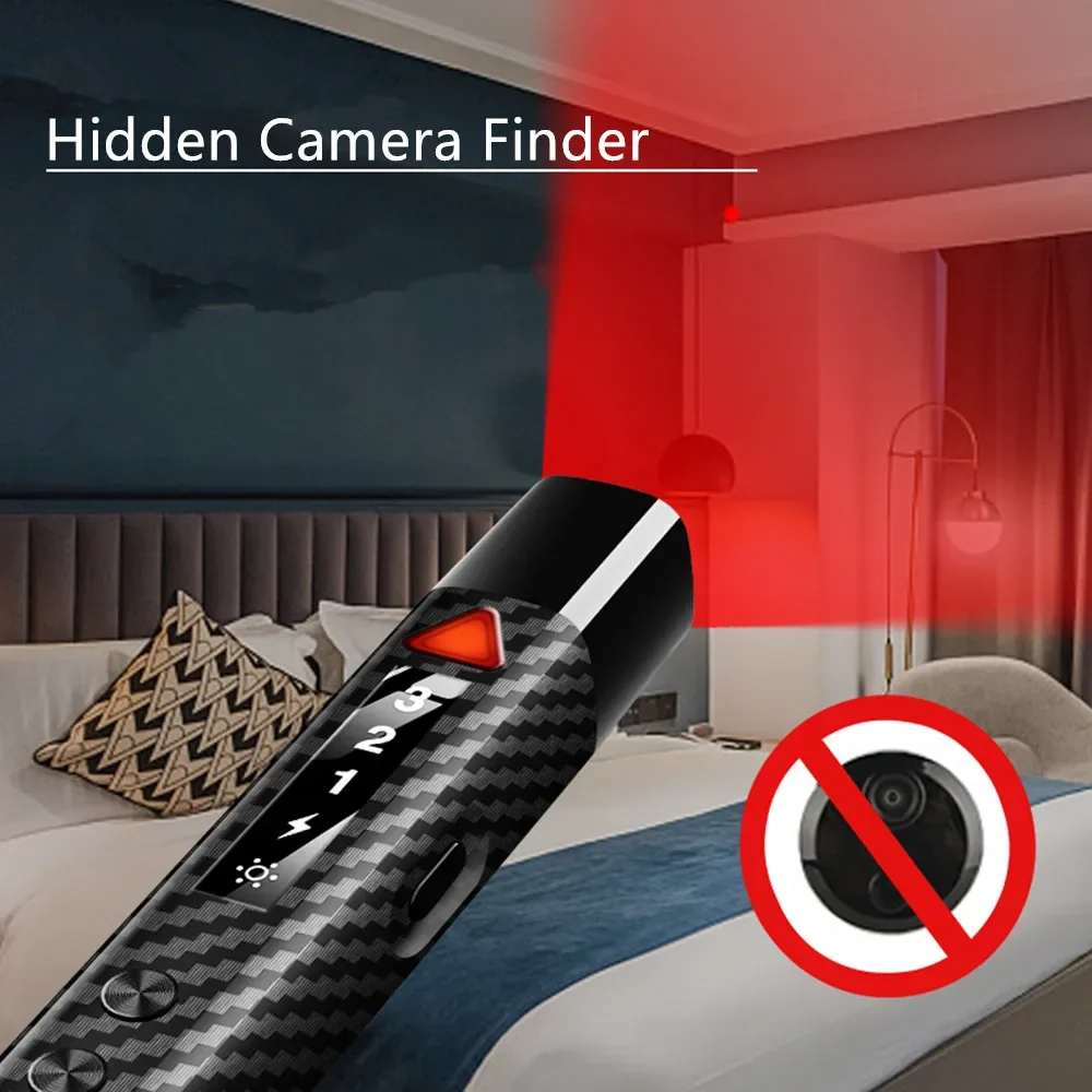 Anti-Wolf Spy Camera Pen RF Signal Detector Eavesdropping Pinhole Hidden Cam Audio Bug GSM GPS Wiretapping Device Scanner