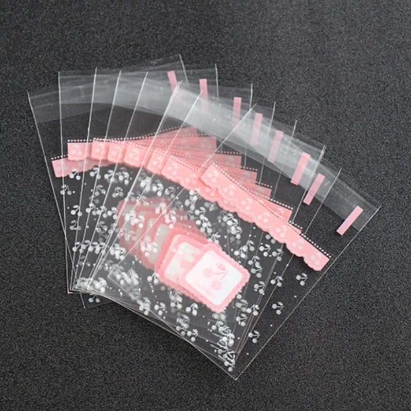 100 Stück Kunststoff transparente Geschenkt üte Punkt Süßigkeiten Keks Verpackung Tasche mit DIY selbst klebende Tasche Hochzeits dekoration Party Taschen