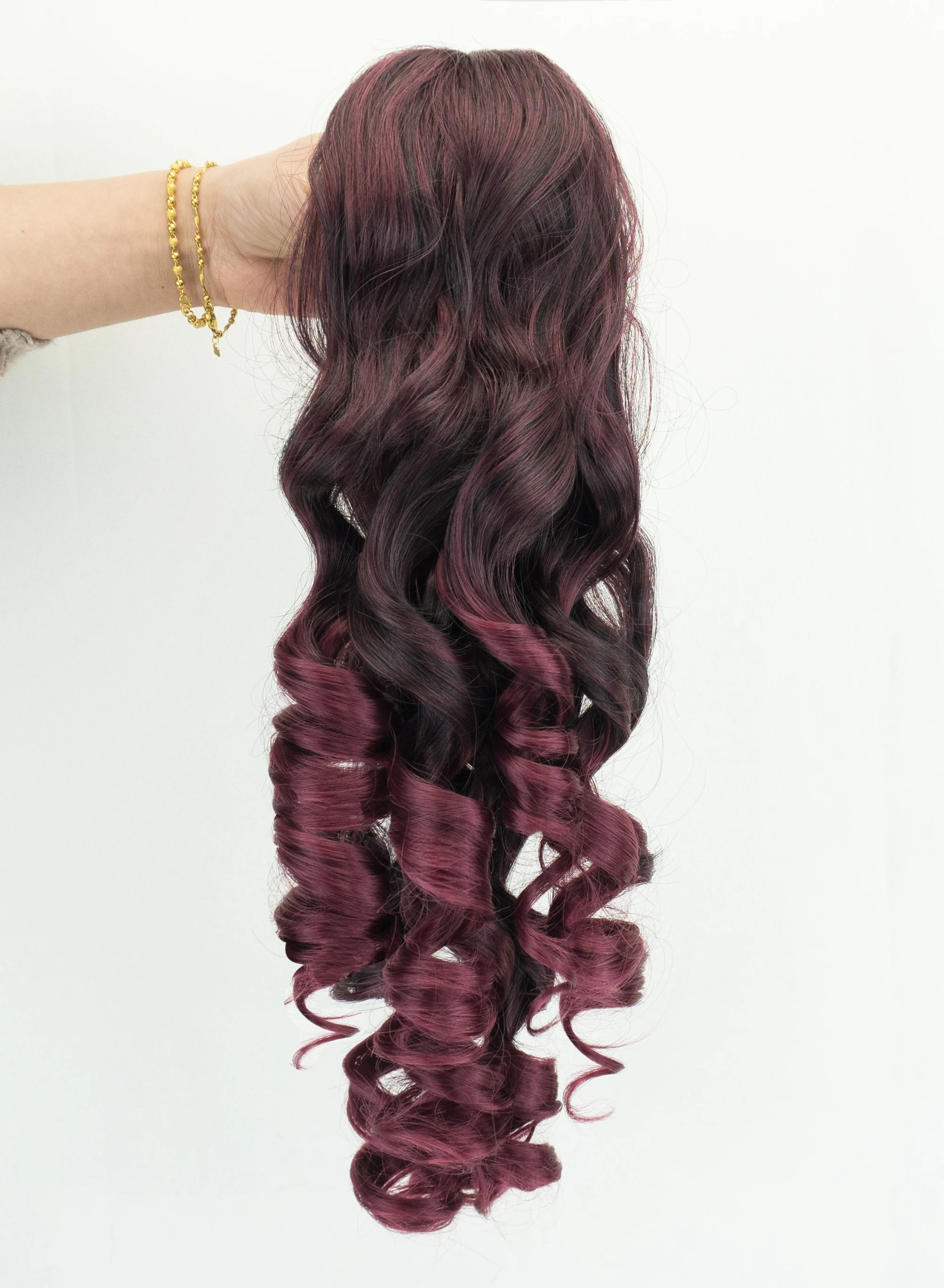 Soowee 60cm Long Black Blonde Curly Clip In Hair Extensions Pieces Pony Tail Synthetic Hair Claw Ponytail clip in ponytail hair extension synthetic ponytail synthetic hair accessories clip in ponytail extensions