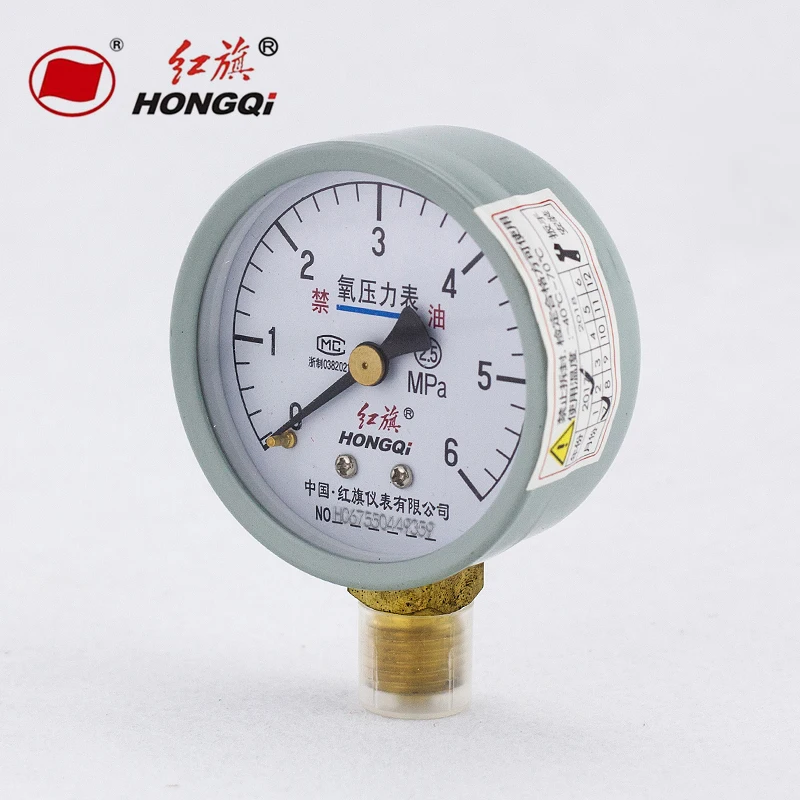 Instrument Oxygen Pressure Gauge Yo-60 2.5 Grade 0-1Mpa Various Gas Pressure Gauge