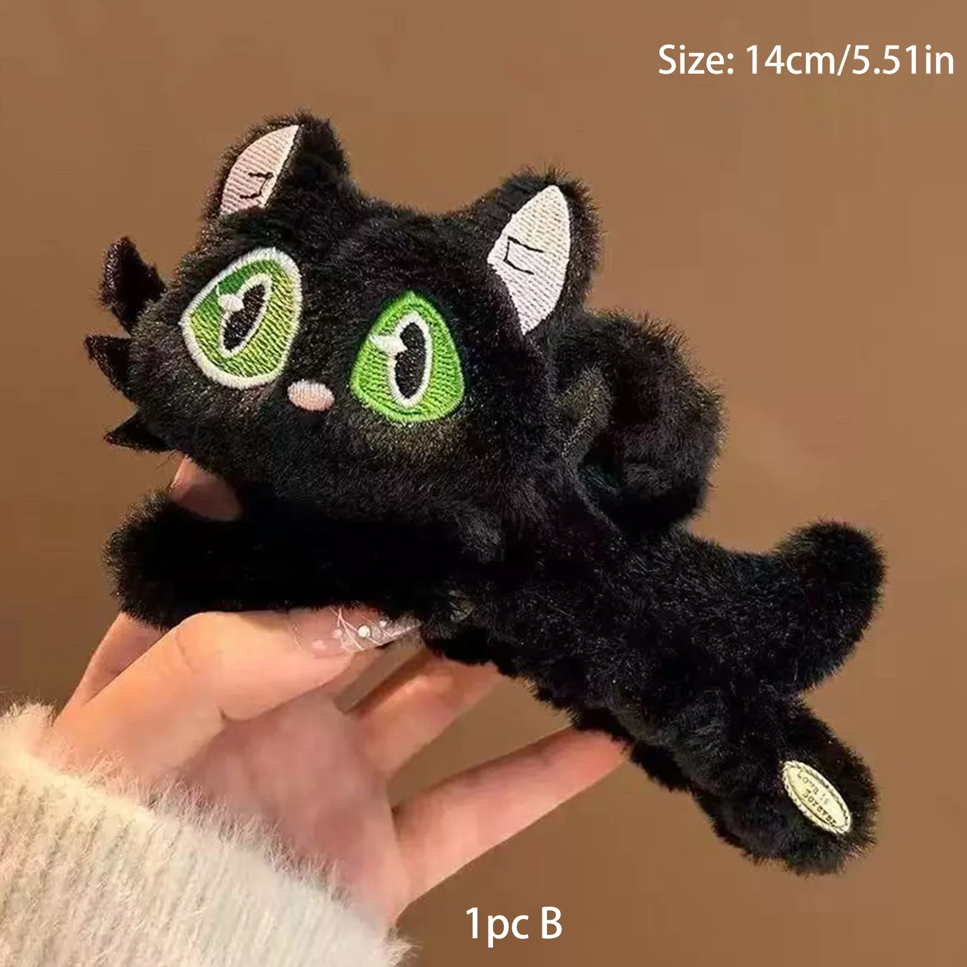 1pc Neue Nette Katze Haar Klaue Herbst und Winter Cartoon Vielseitig Große Plüsch Haar Clip Shark Clip für die Rückseite des Kopfes – Detail 8