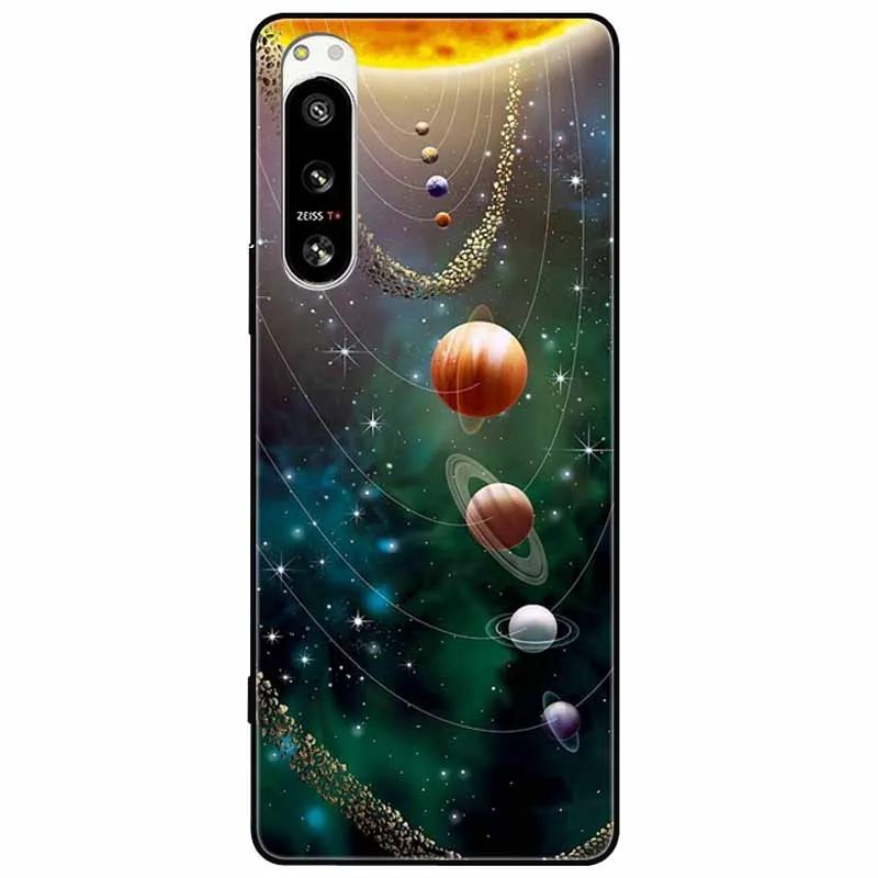 Soft Black Silicone Forest Painted Phone Back Cover TPU Coque
