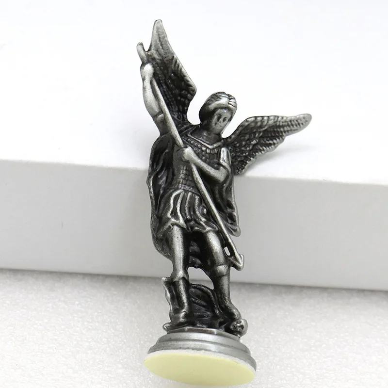 Christian Saint Michael Archangel Figurine: Guardian Statue Zinc Alloy Craft
