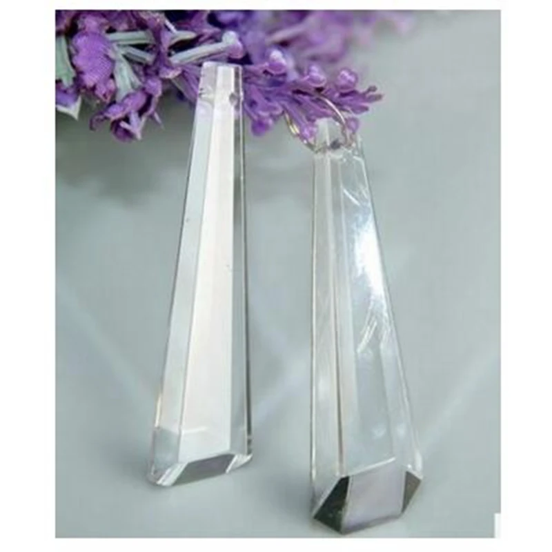 Crystal Bull-leg Shape Pendant Glass Refraction prism Chandelier Parts Sun Catcher Home Wedding Curtain Lamp Decoration