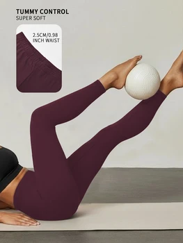 Women's Super Soft Leggings High Elasticity No See Through Workout Yoga Running Athletic Leggings 1