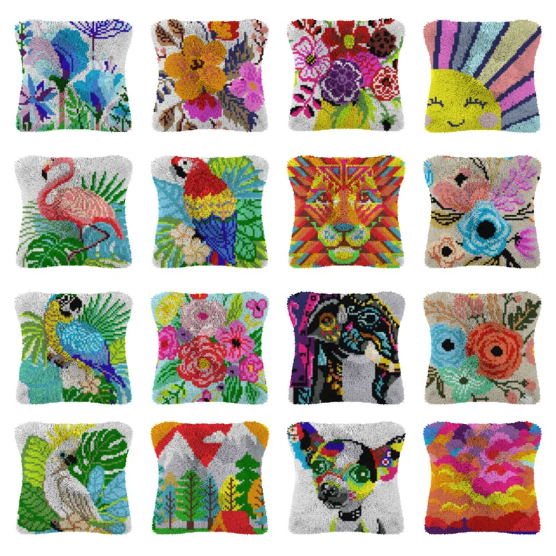 Printed Canvas Latch Hook Rug Kits Mats Embroidery Crochet Latch Wool Hook Diy Aliexpress