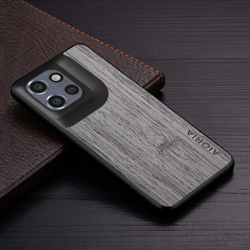 Luxury Bamboo Wood Pattern Leather Back Cover Case