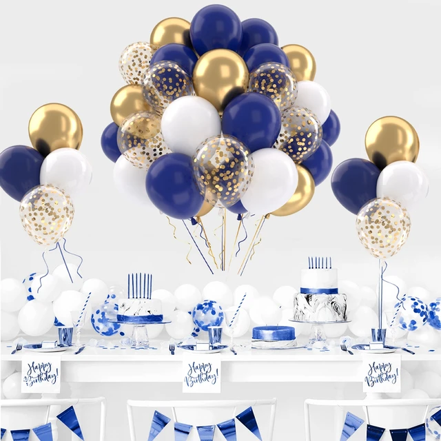 Gold Confetti & Metallic Latex Balloons – Party Decoration Set 4