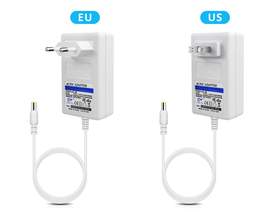 Description Picture 5 of itemDC 12V 1A 2A 3A Power Supply White Cover Transformer Switch Power Adapter for LED String LED Strip Light Bar Light LED Driver