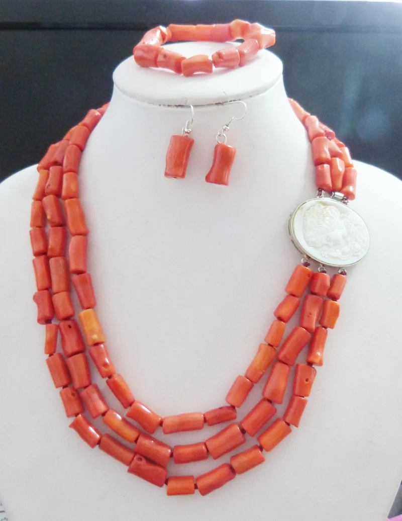 

Beauty Fashion African Wedding Coral Beads Jewelry Set ,Coral New Design For Women
