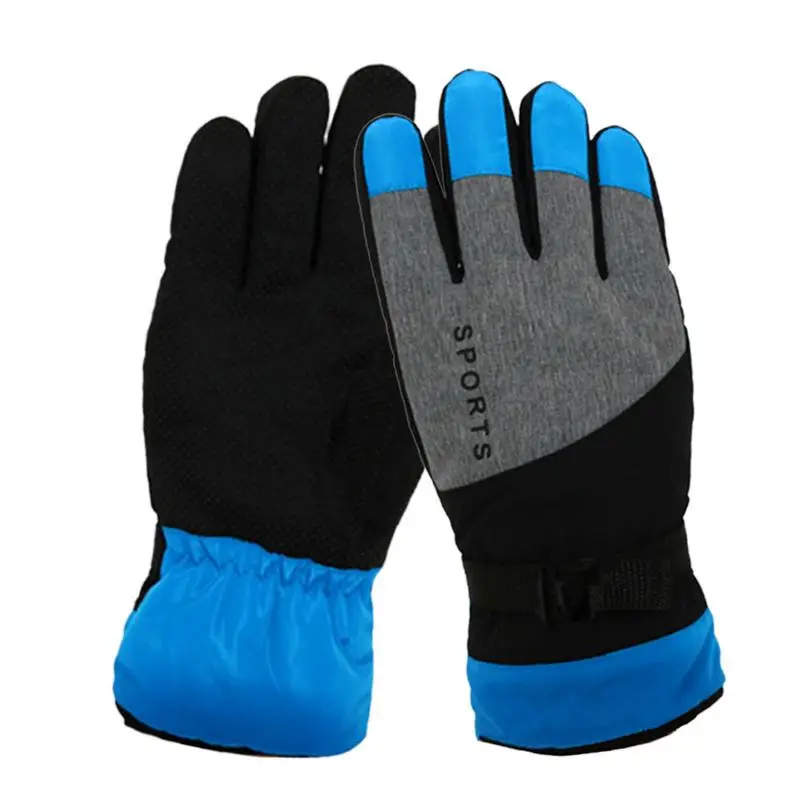 

Водонепроницаемые теплые перчатки для сноуборда, теплые зимние перчатки, теплые зимние перчатки, варежки для снегохода с застежкой на запястье, зимние перчатки