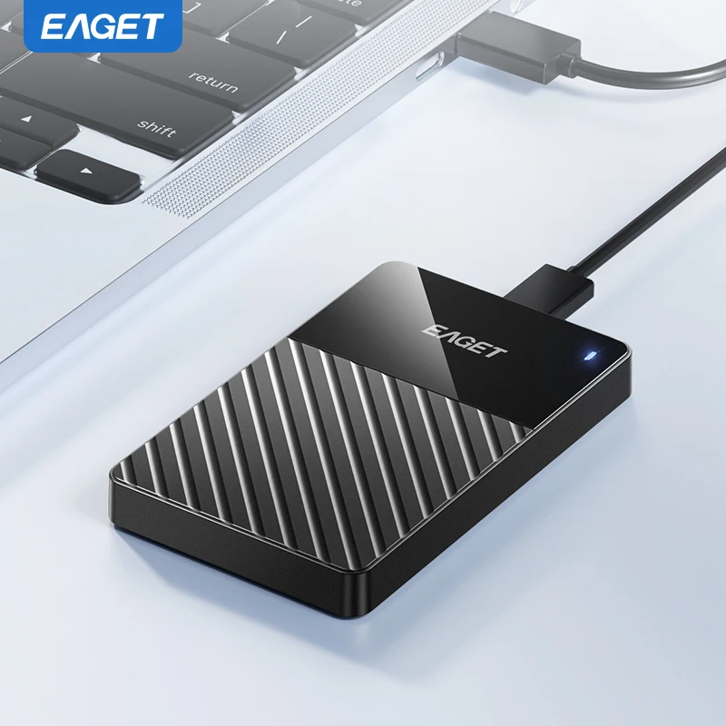 Eaget Portable External Hard Drive 5Gbps SATA HDD 1TB 4TB 5TB LED Hard Disk USB3.0 External HD Compatible for SamSung PC Mac