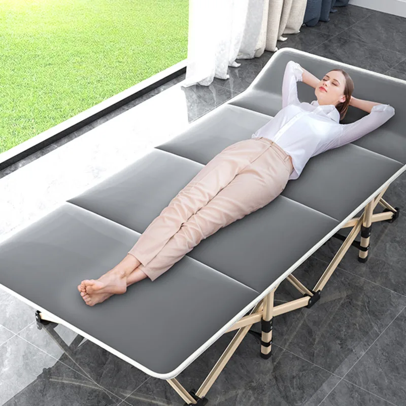 

Sun Lounger Multifunctional Portable Folding Bed Widening Recliner Chair Stable Load-bearing Single Bed Breathable Comfortable