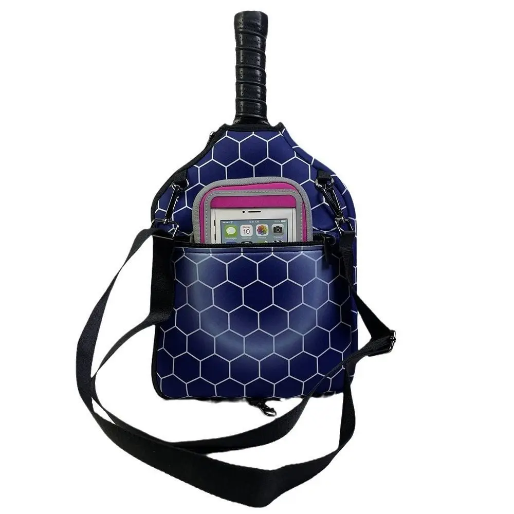 Neoprene Pickleball Racket Crossbody Bag Protective Storage Pickleball Paddle Sleeve Durable Organizer Protector Racket Shoulder 4