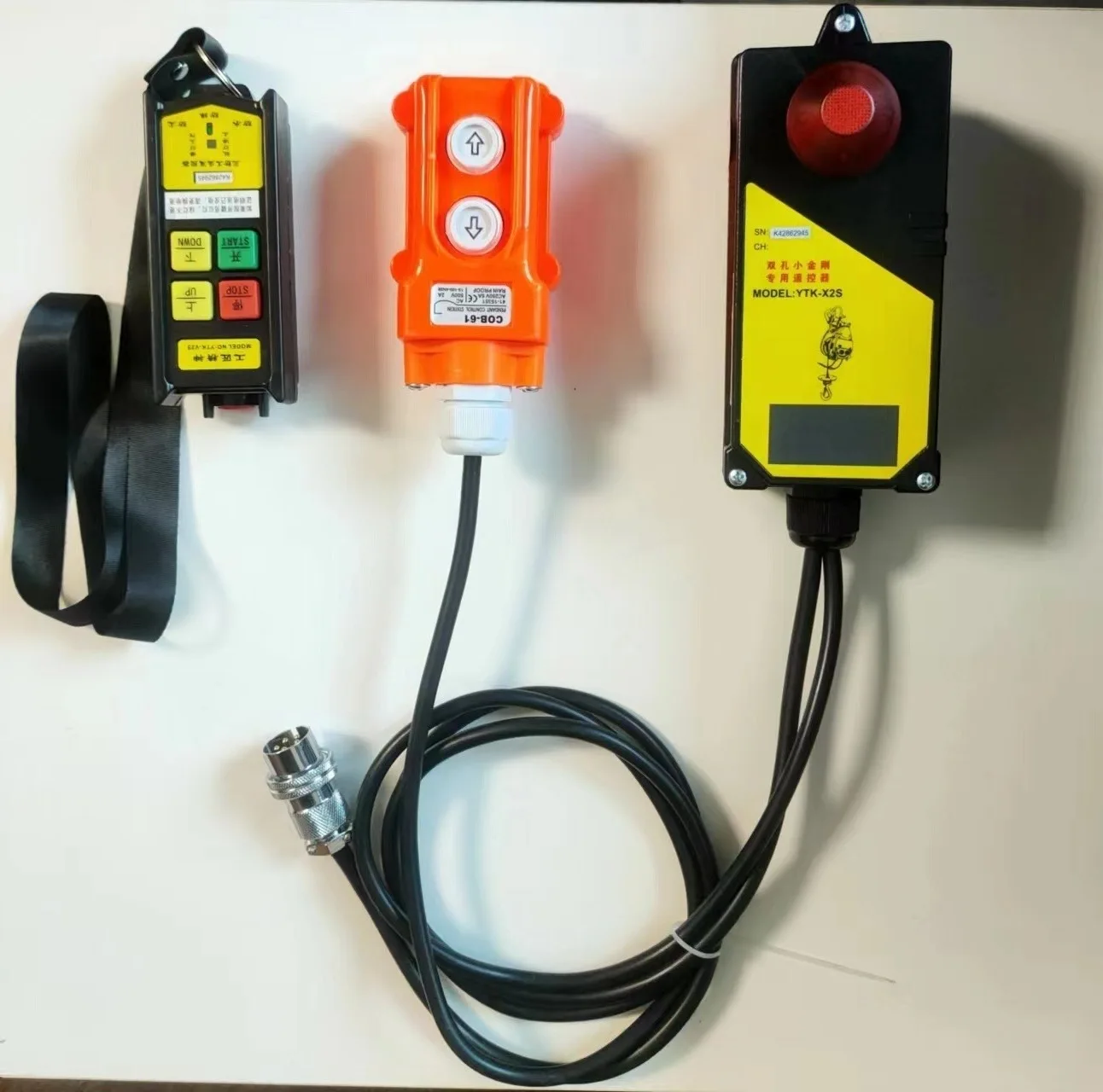 Wireless Remote Control Kit Electric Hoist Accessories for Electric Hoist Winch Wire and Remote Control Model YTK-X2S,V2S