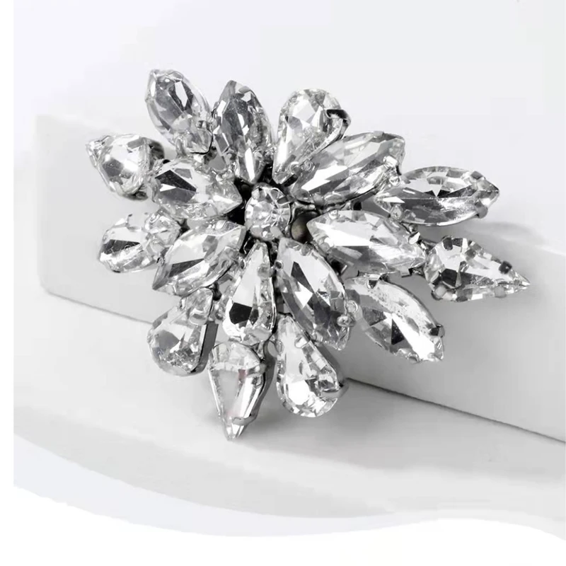 2 Clips à Chaussures Décoratifs Femme – Cristal Transparent Brillant, Pour Escarpins & Mariage