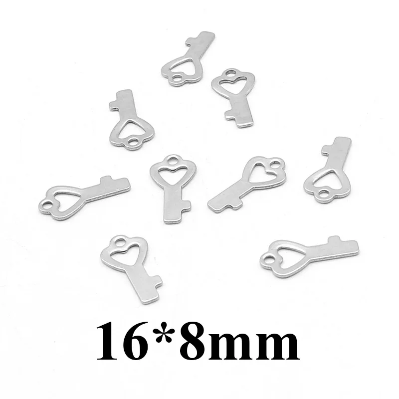 Stainless Steel Charms for Jewelry Making Cross Star Pendant Mini Charm Necklace Bracelet DIY Gifts 5