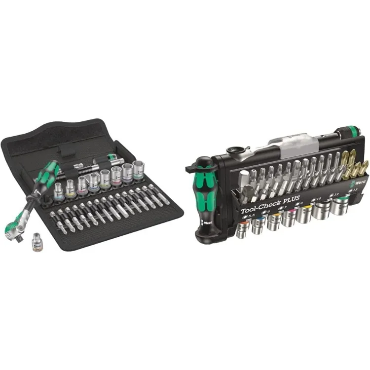 

Ratchet Set, 28, 1/4 in, SAE and 056490 Tool-Check Plus Bit Ratchet Set with Sockets - Metric