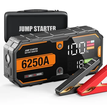 Dispositivo di avviamento booster per caricabatteria automatico 12V per auto 6250A 30000mAh portatile 12V