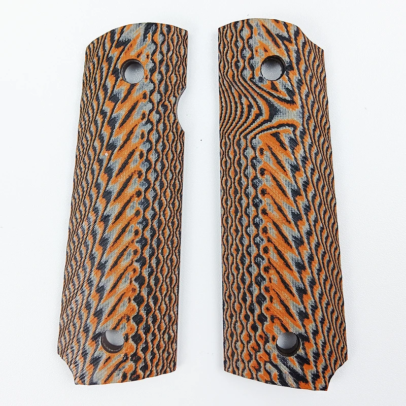1Pair Tactics Full Size G10 Material Peacock Textured 1911 Grips Patches DIY Making Replace Accessories Scales Decor Slabs