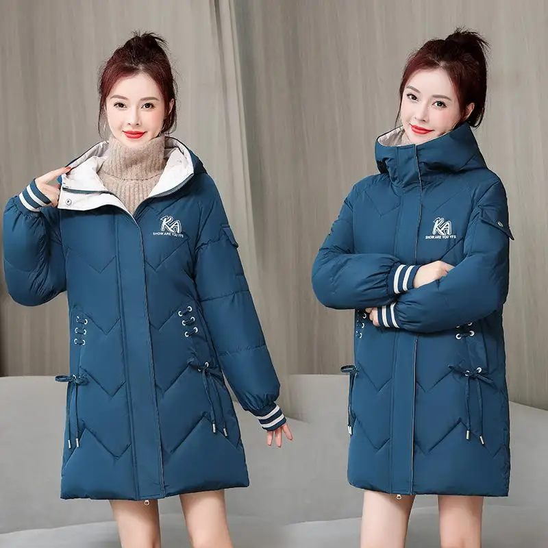 

Dropshipping Plus Size Women's Cotton Coat Winter Loose Coat Women's Mid-length Bread Coat
