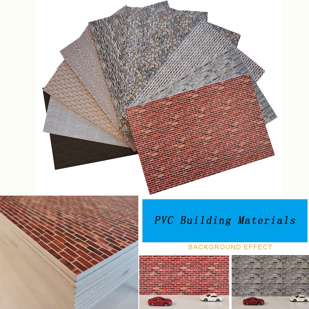 20*30Cm Pvc Costruzione Pannello A Parete Materiale Piastrella Per Pavimento Modello In Miniatura Per Fai Da Te Fatto A Mano Casa Design Scena Layout 