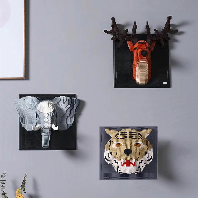 Plastic 3D DIY Building Blocks Elephant Tiger Dragon Puzzle Toys