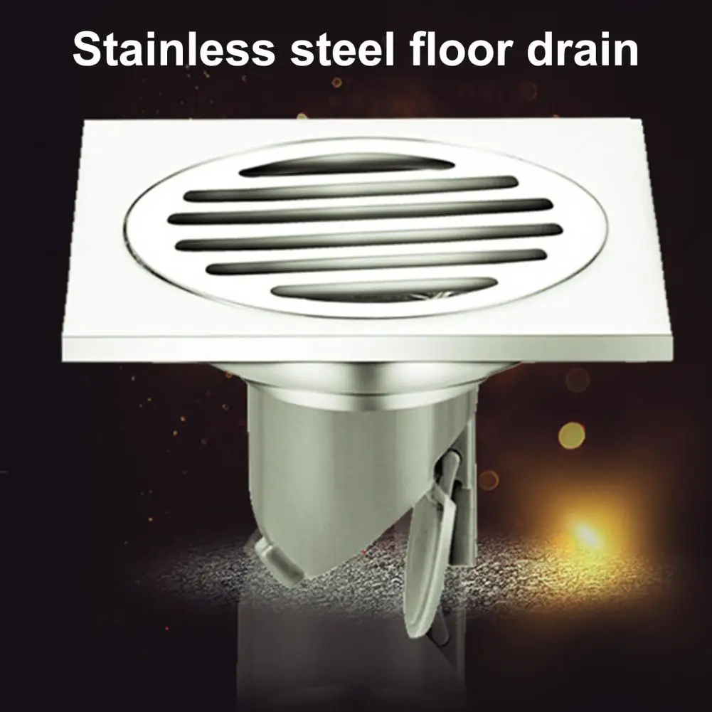 Thickened Shower Floor Drain Hollow Out Panel Anti-smell Practical Shower Floor Drain Backflow Preventer Valve Sewer Core