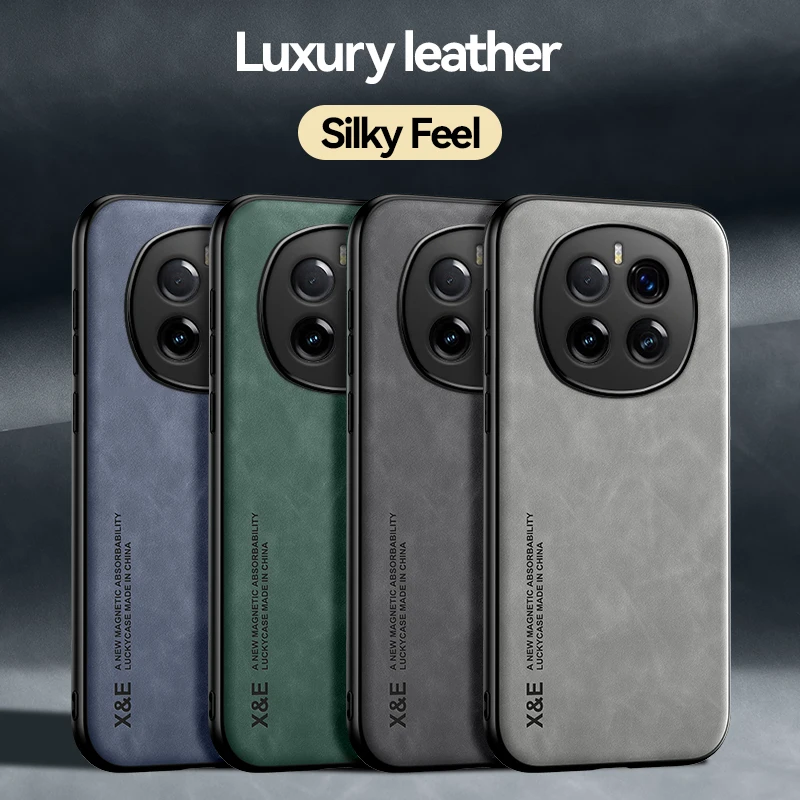 Luxury Leather Ultra Thin Car Magnetic Phone Cover