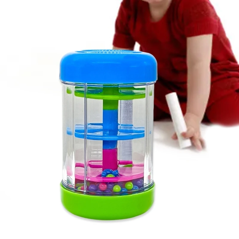 

77HD Plastic Rain Shaker Rainstick Rattle Toy Education Music Instrument Baby Gift
