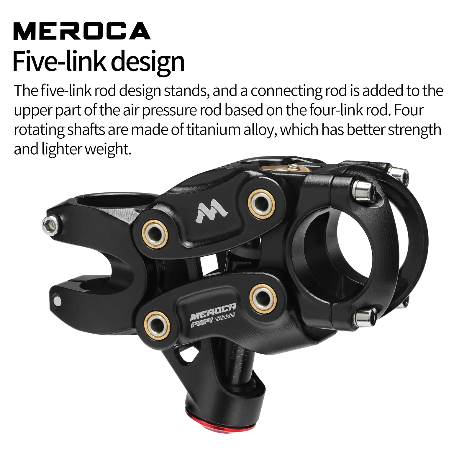 MEROCA SS02 Five-Link Air Suspension Stem - 31.8mm Alloy MTB