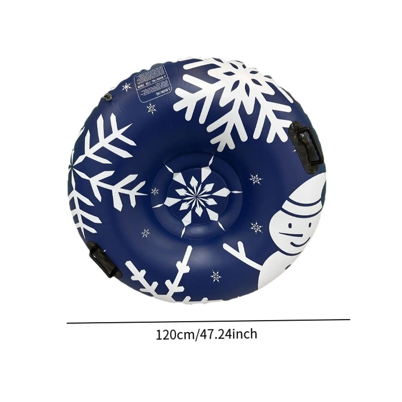 Inflatable Snow Tube Cold Resistant 120cm Dia Winter Snow Sledding Toy for Games